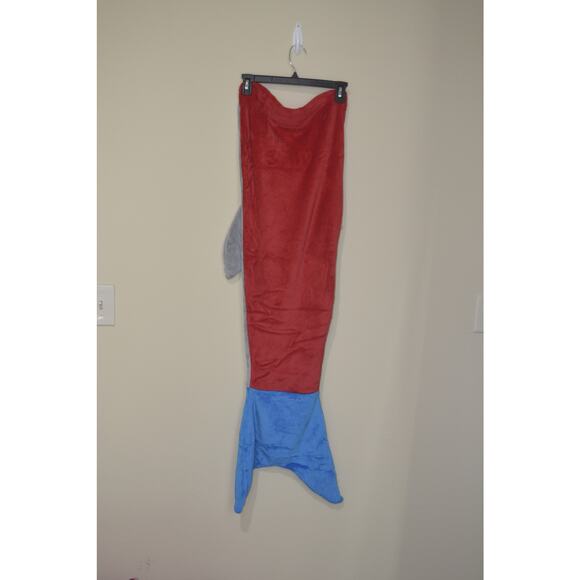 Shark Blanket Kids Mouth Fleece Sleeping Bag Gray Blue OS - Picture 4 of 15